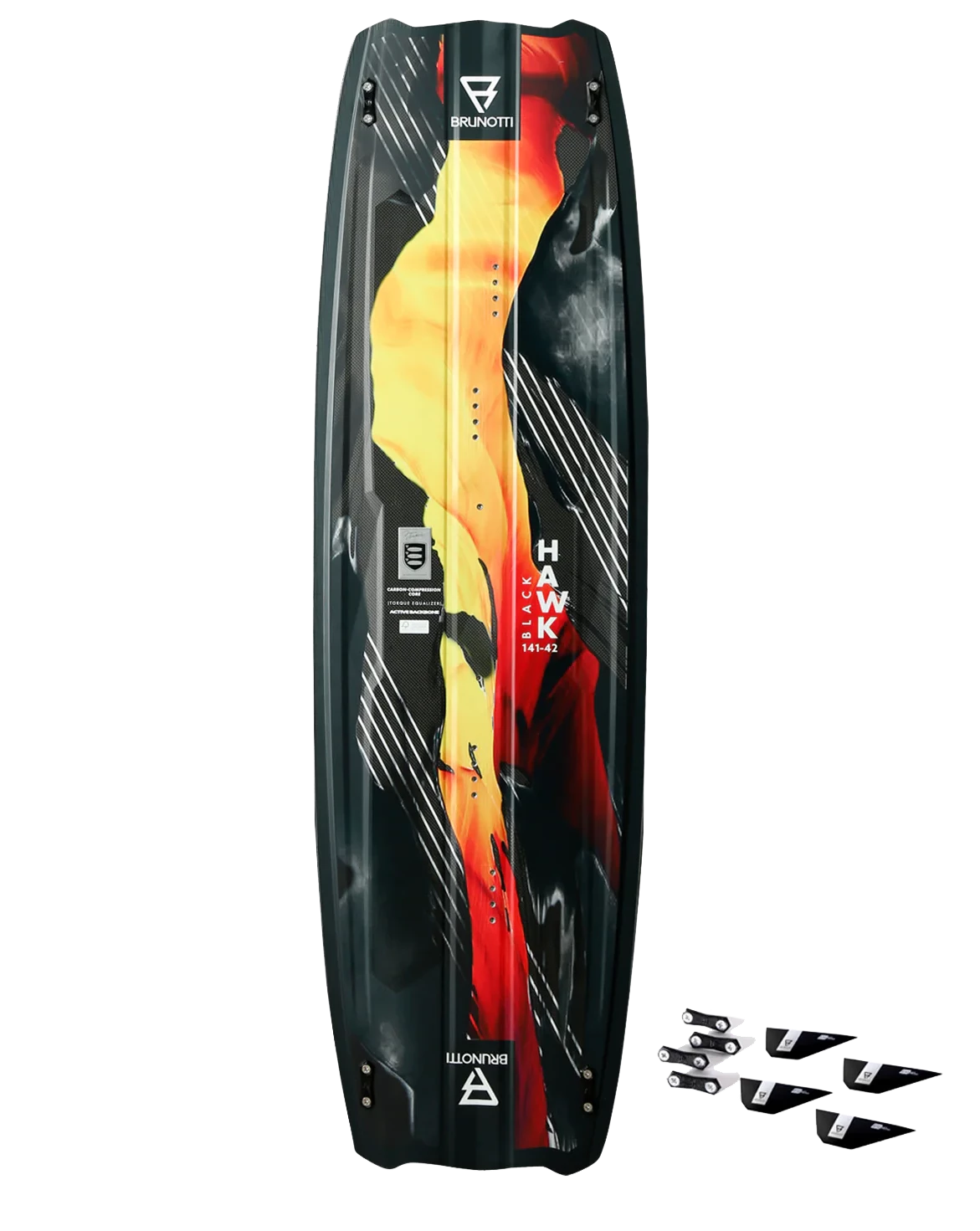 Blackhawk Carbon+G10Fins Uni Kiteboard